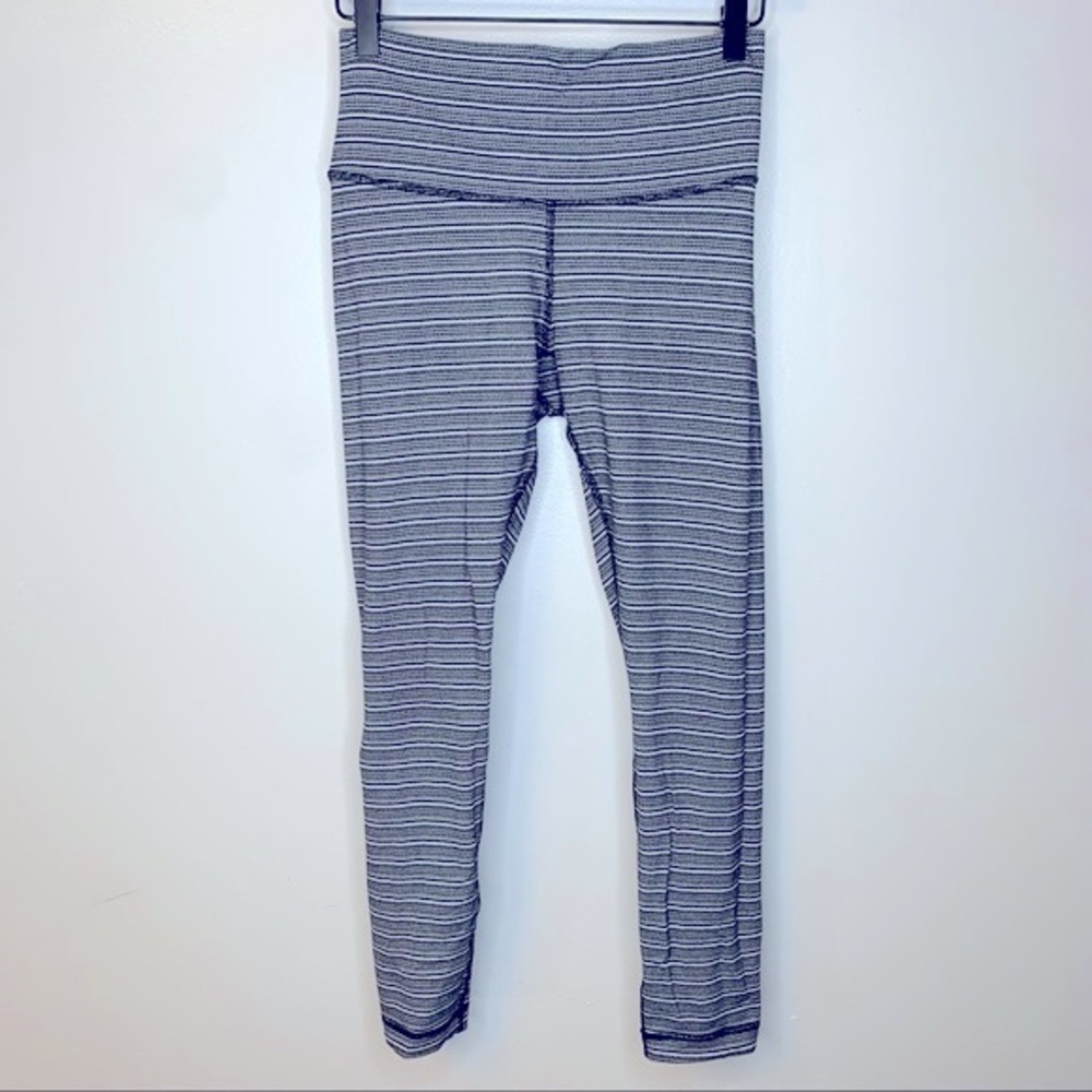 Lululemon High Times Pant Leggings‎ Textured Stripe Black Deep Coal - Picture 7 of 13